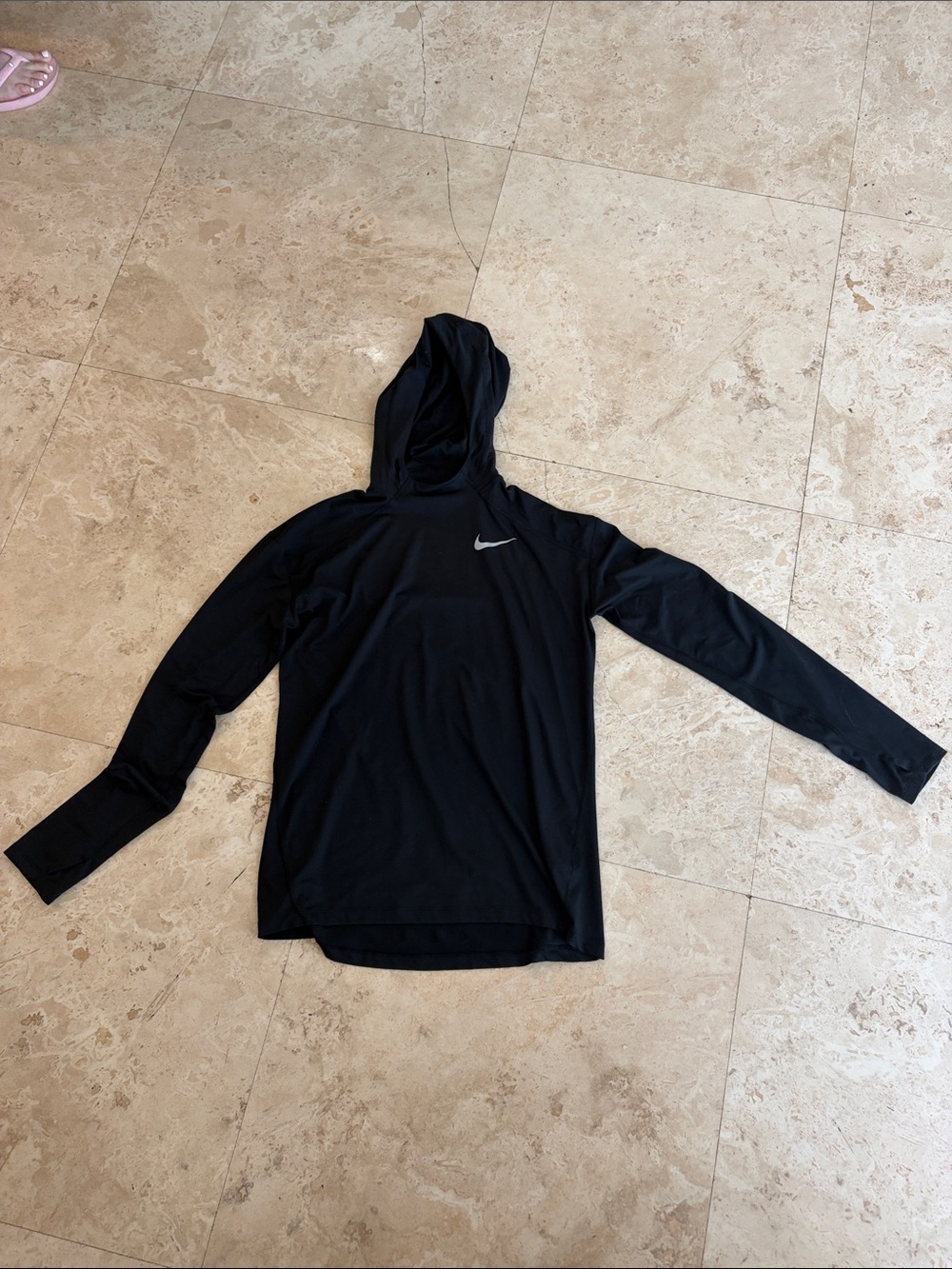 Nike Men’s Black Long-Sleeve Running Dri-Fit Hoodie